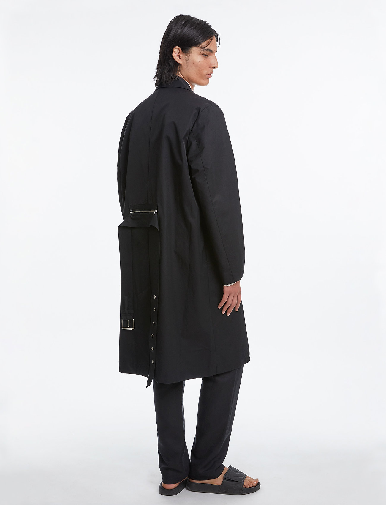 Schnayderman's - Belted Overcoat - trench coats - black - 3