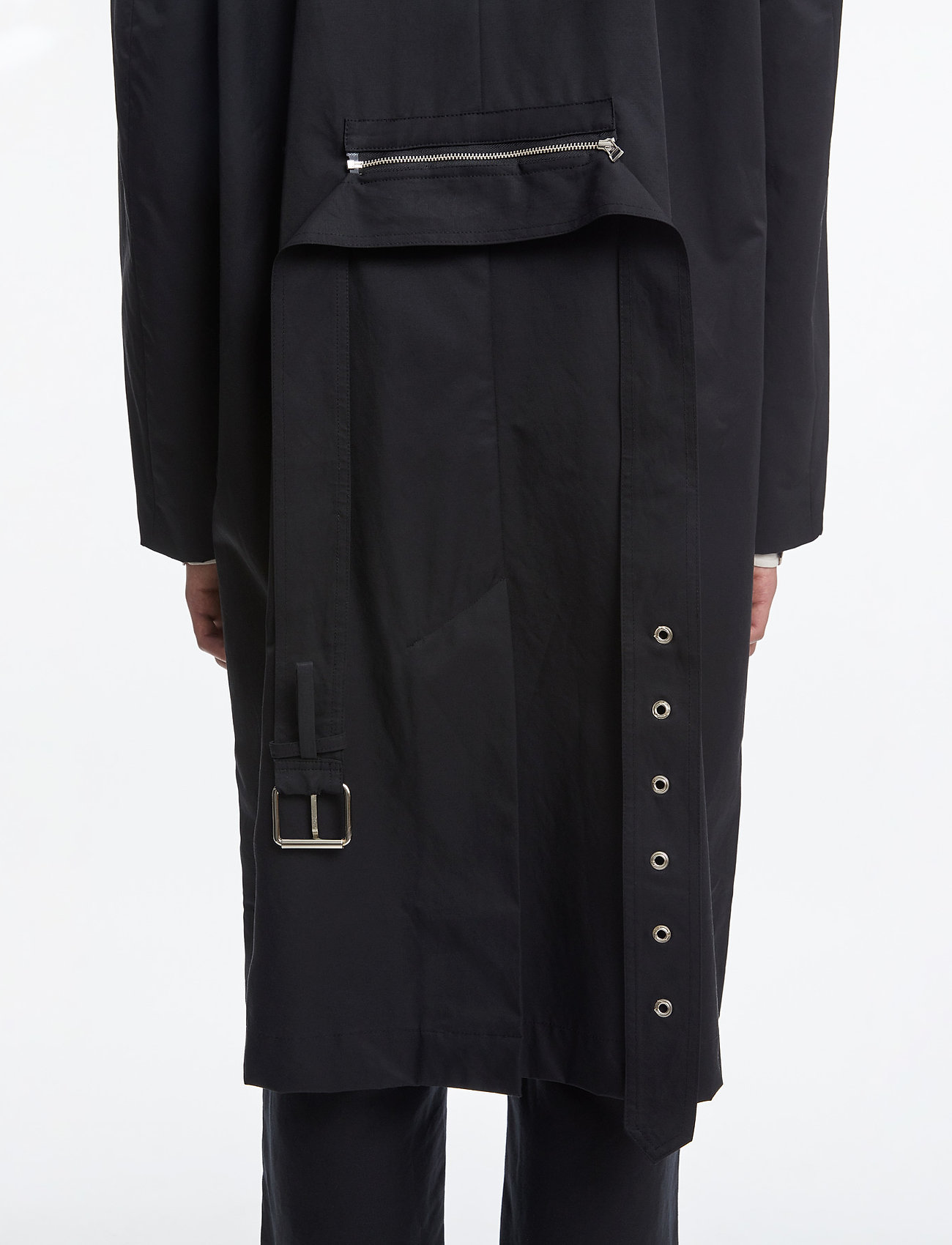 Schnayderman's - Belted Overcoat - trench coats - black - 4