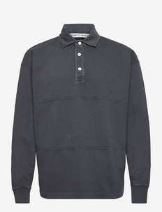 RUGBY SHIRT GD - polos à manches longues - washed black