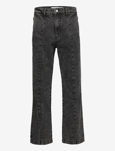 TROUSERS ALEF DENIM FRONT SEAM - regular jeans - washed black