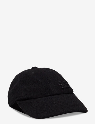 CAP WOOL - cepures ar nagu - black