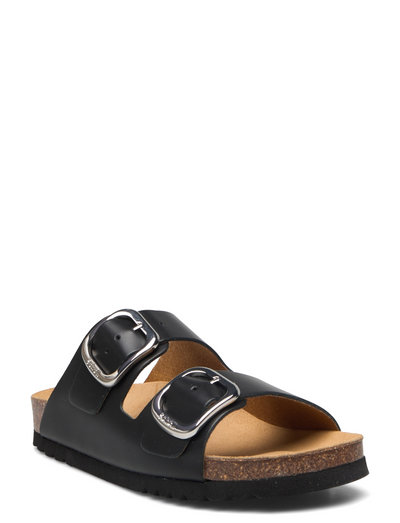 Scholl Sl Noelle Leather Black - Flat sandals - Boozt.com