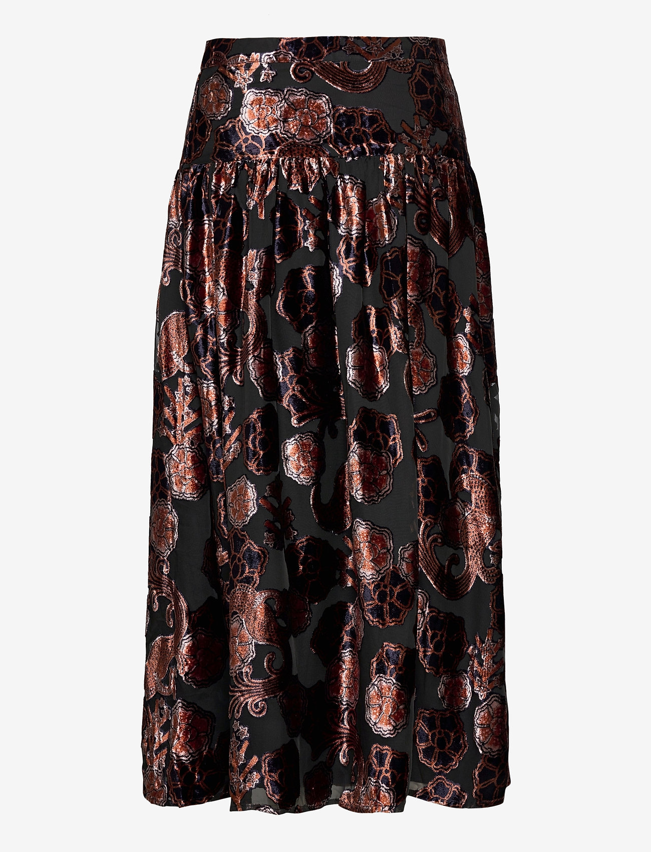Scotch & Soda Voluminous Skirt In Sheer Printed Velvet Quality (Combo A