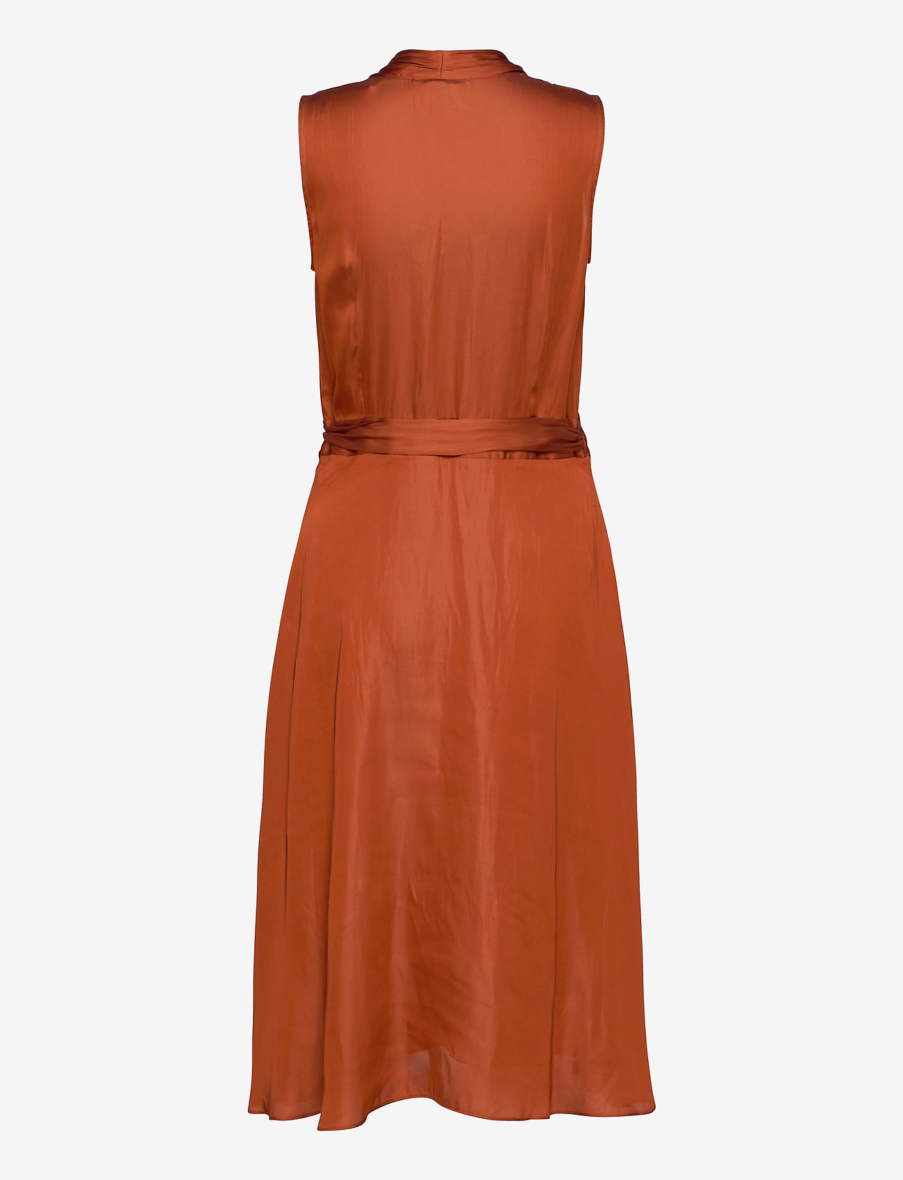 copper wrap dress