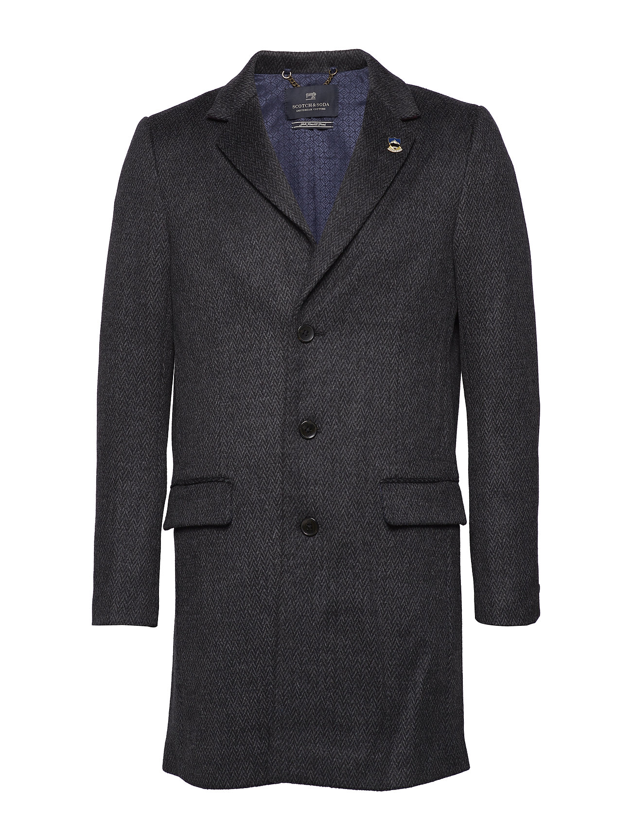 Classic 3 Button Coat In Wool Blend Quality Wollen Jas Lange Blauw Scotch Soda scotch soda kopen in de aanbieding Classic 3 Button Coat In Wool Blend Quality Wollen Jas Lange Blauw Scotch Soda scotch soda kopen in de aanbieding