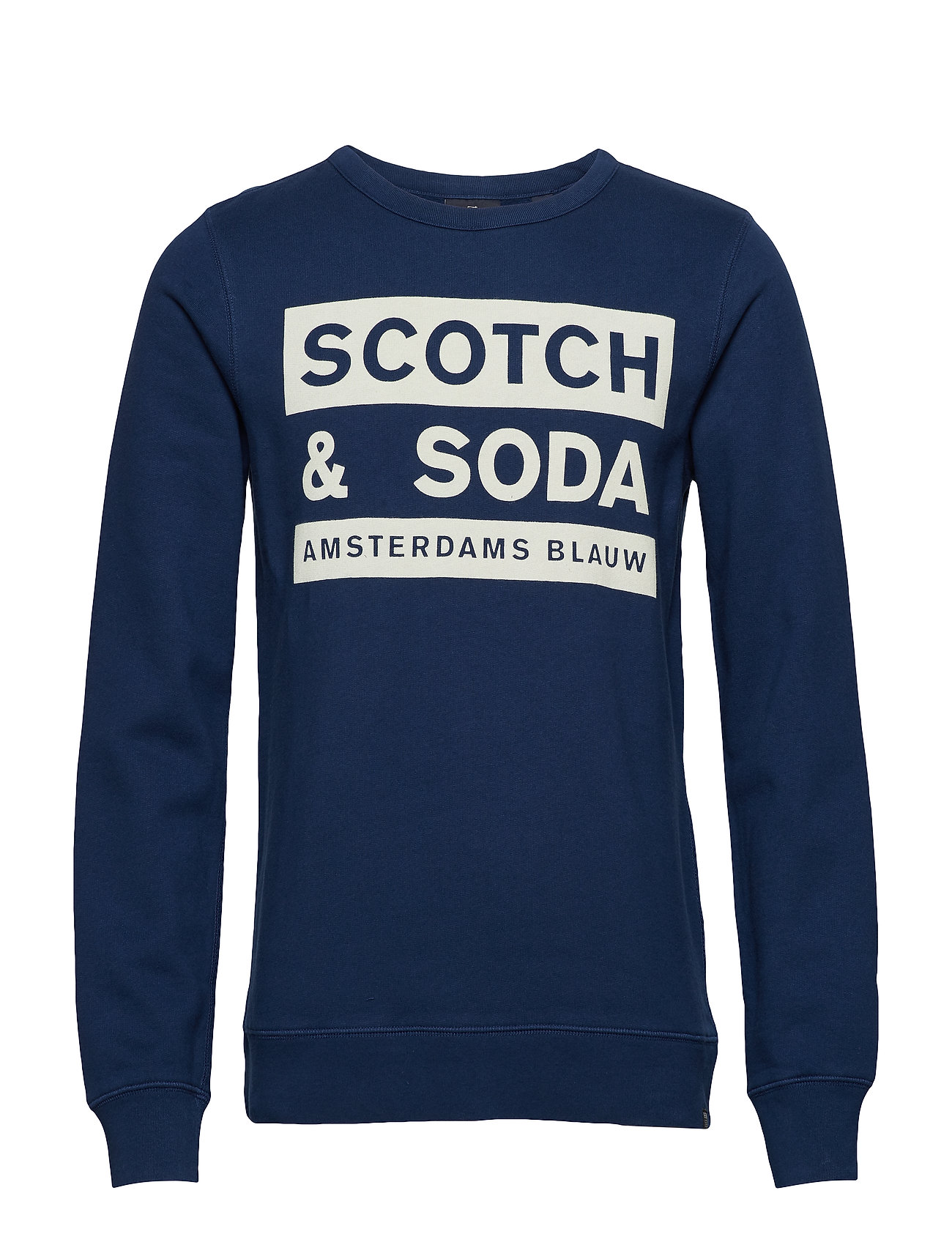 Scotch And Soda Ams Blauw Graphic Sweat (Teal Navy) (£47.40) - Scotch ...
