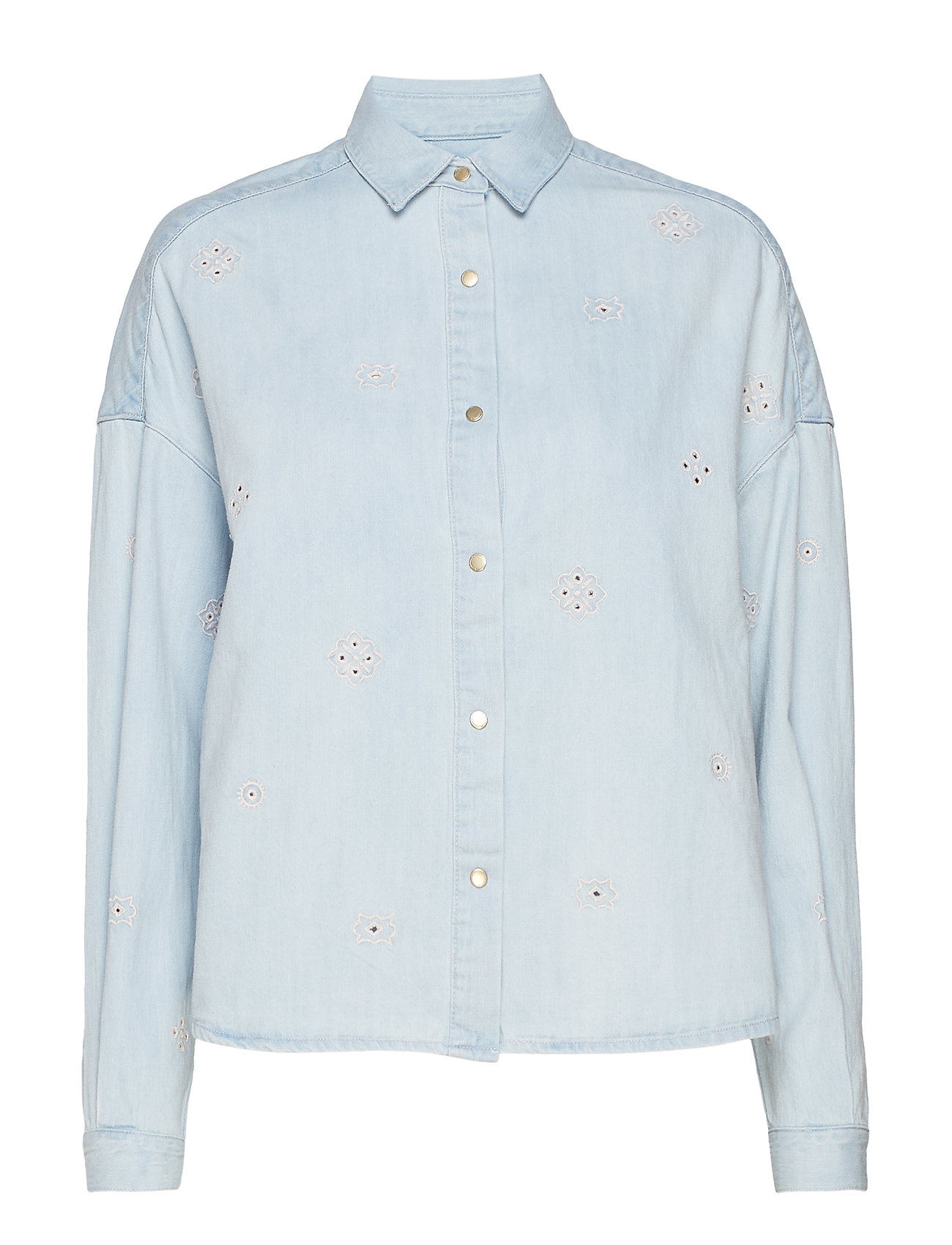 Boxy Western Shirt Overhemd Met Lange Mouwen Blauw Scotch Soda scotch soda kopen in de aanbieding Boxy Western Shirt Overhemd Met Lange Mouwen Blauw Scotch Soda scotch soda kopen in de aanbieding