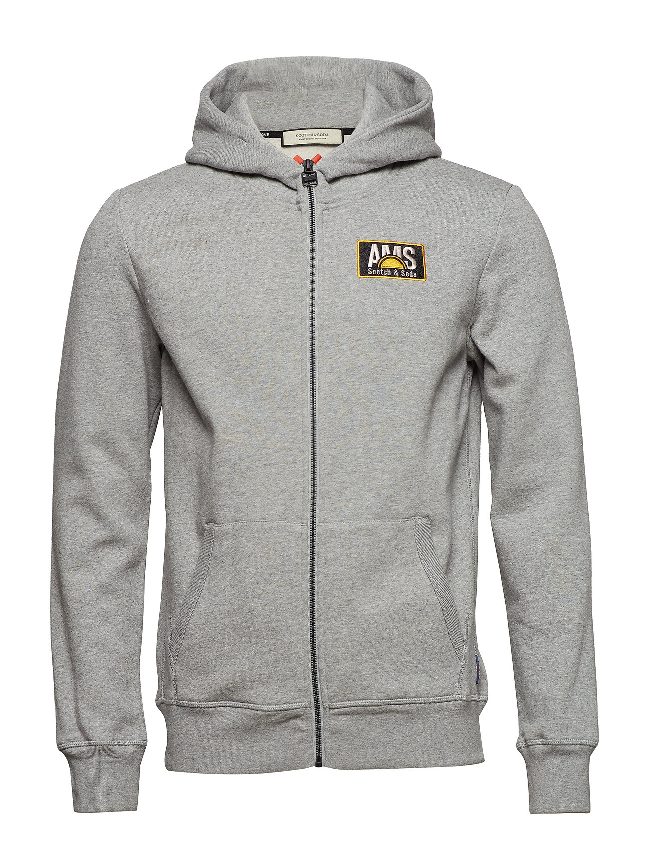 Classic Zip Thru Hoodie With Chest Badge Met Rits Grijs Scotch Soda scotch soda kopen in de aanbieding Classic Zip Thru Hoodie With Chest Badge Met Rits Grijs Scotch Soda scotch soda kopen in de aanbieding