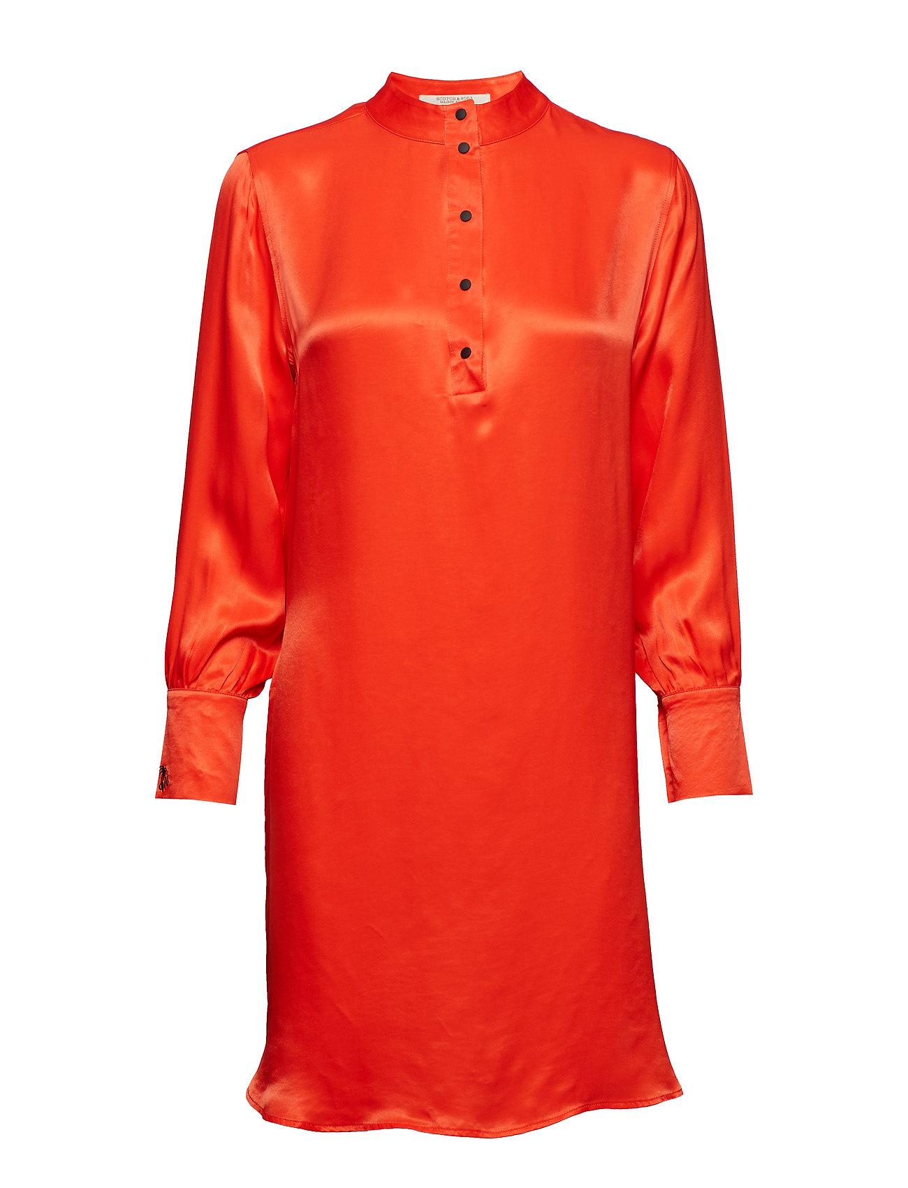 Shirt Dress In Viscose Quality Jurk Knielengte Rood Scotch Soda scotch soda kopen in de aanbieding