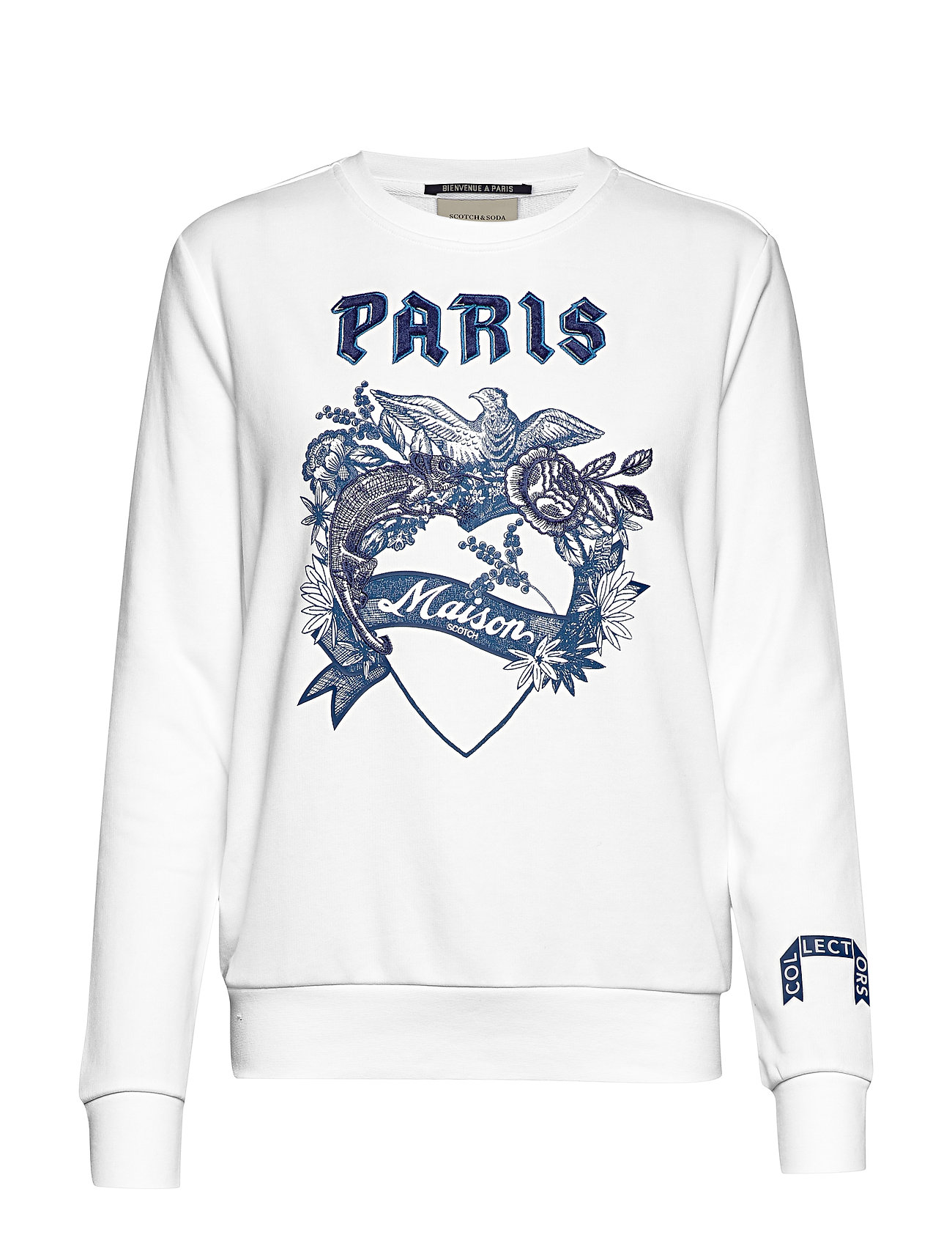 ArtworkwhiteScotchamp; Soda Toile Crewneck Sweat With kTXZPOwiu