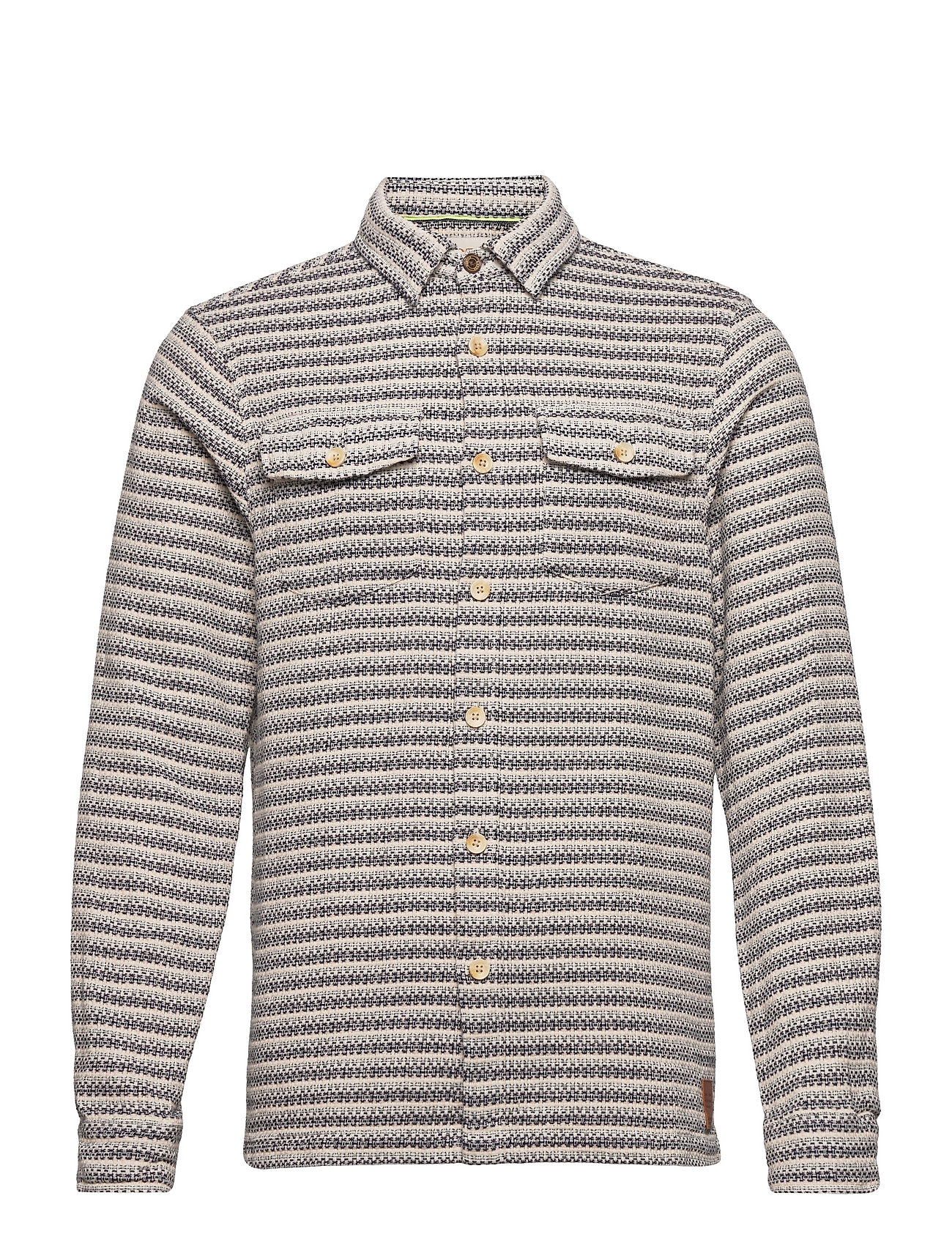 Textured Striped Regular Fit Over-Shirt In Organic Cotton Skjorta Casual Multi/mönstrad Scotch & Soda