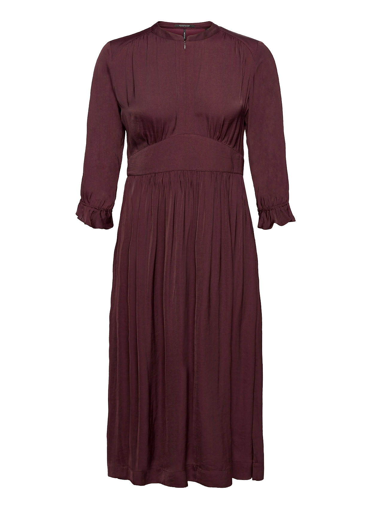 Midi Length Dress With Fitted Waist Dresses Cocktail Dresses Punainen Scotch & Soda