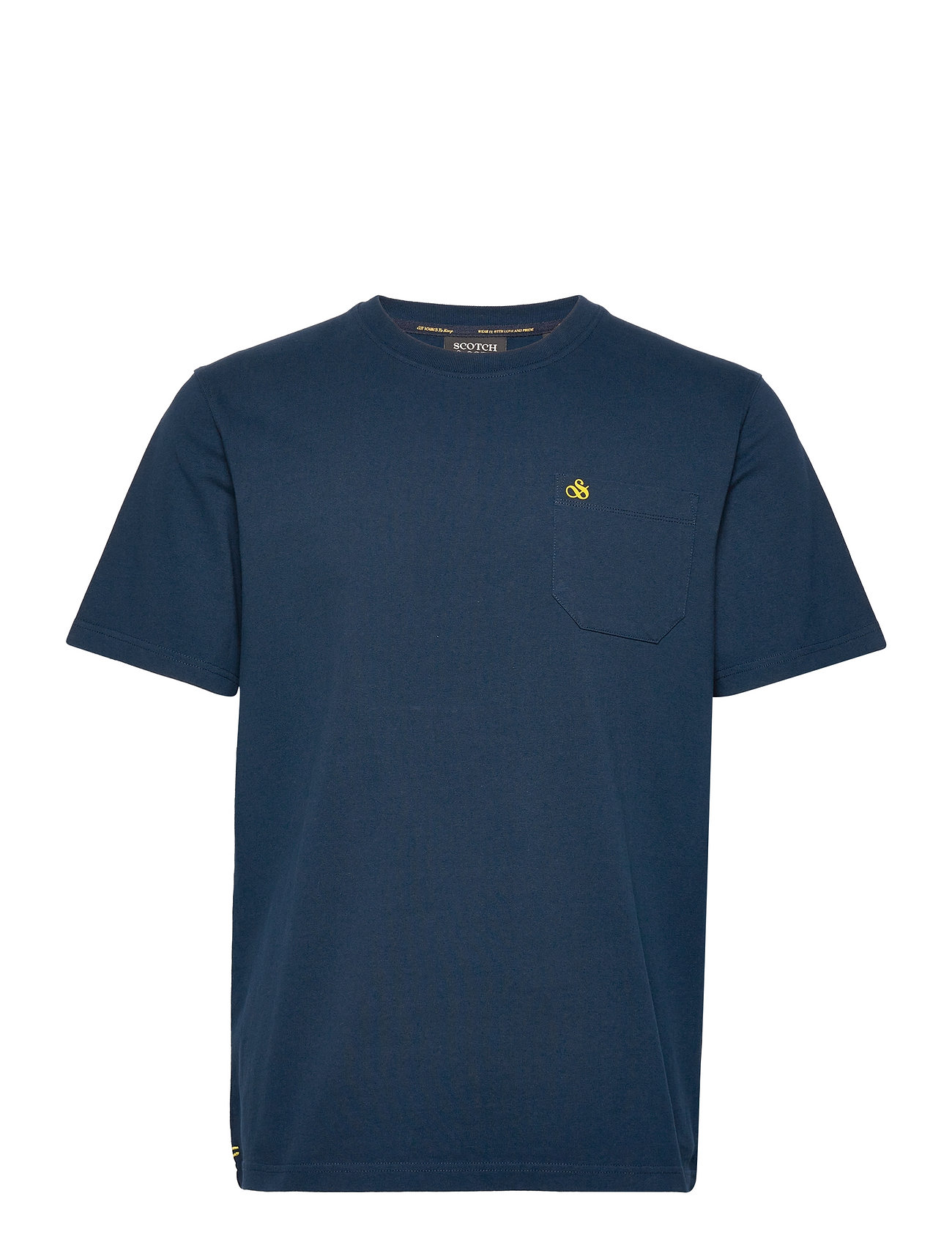 Crewneck Jersey T-Shirt With Chestpocket T-shirts Short-sleeved Navy Scotch & Soda