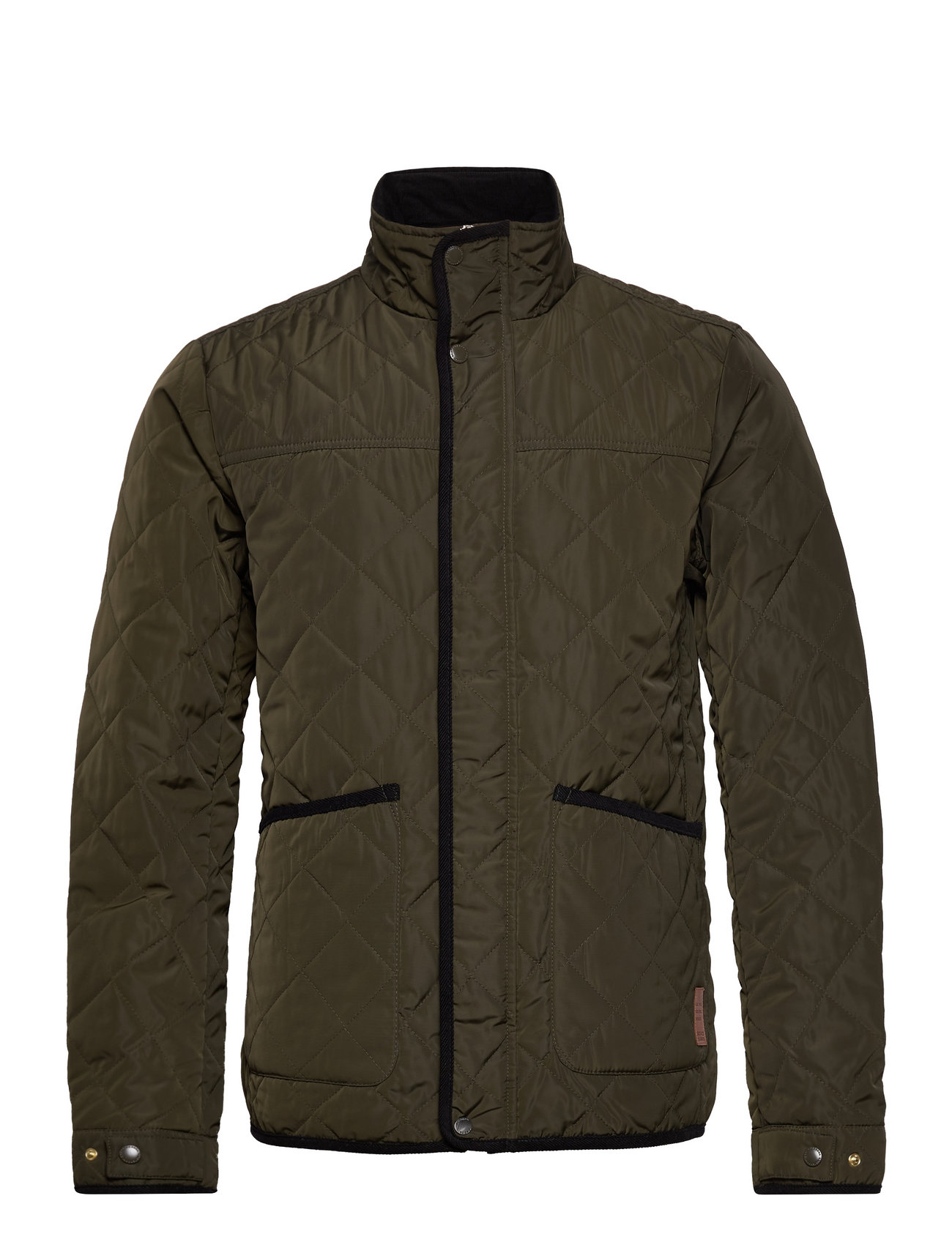 Corduroy-Trimmed Quilted Nylon Jacket In Recycled Polyester Kviltad Jacka Grön Scotch & Soda