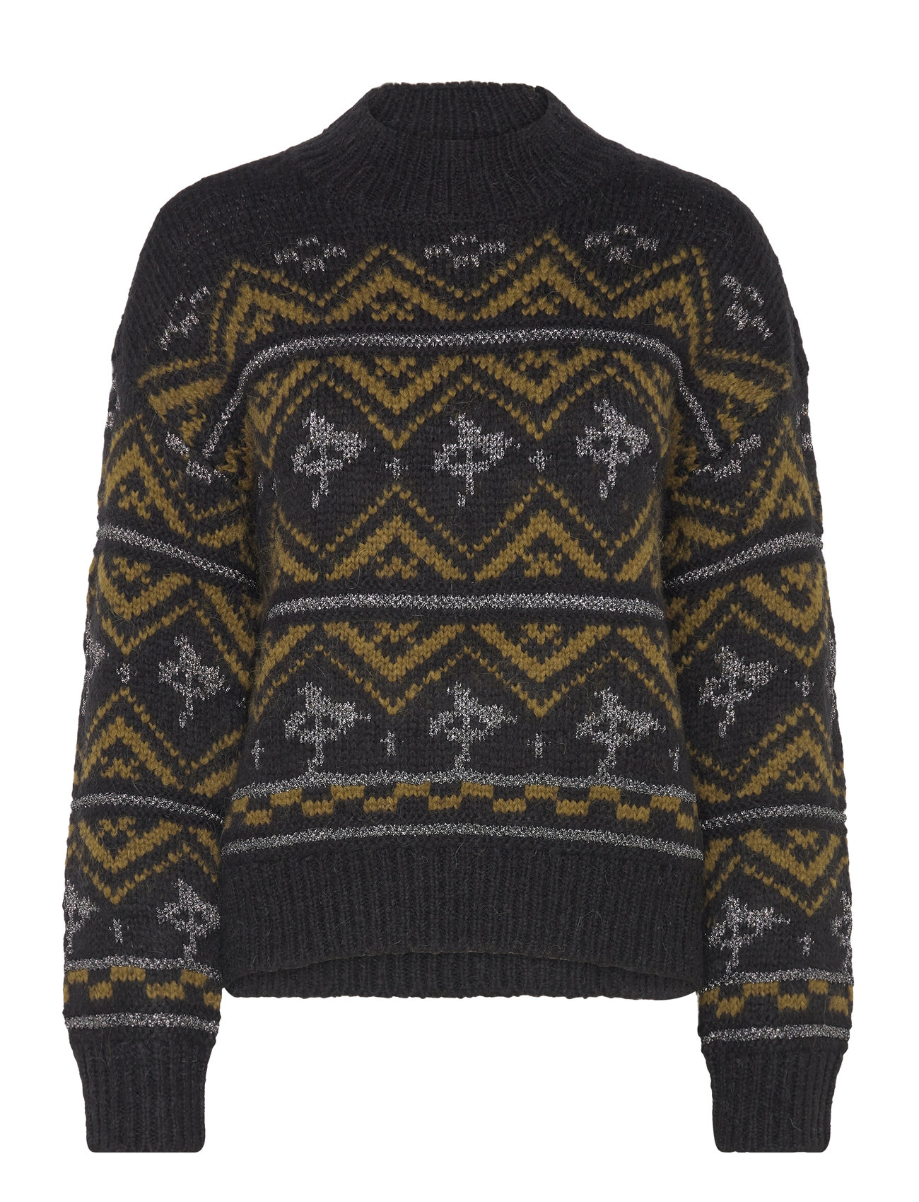 Metallic Fair Isle Pullover Black Scotch & Soda