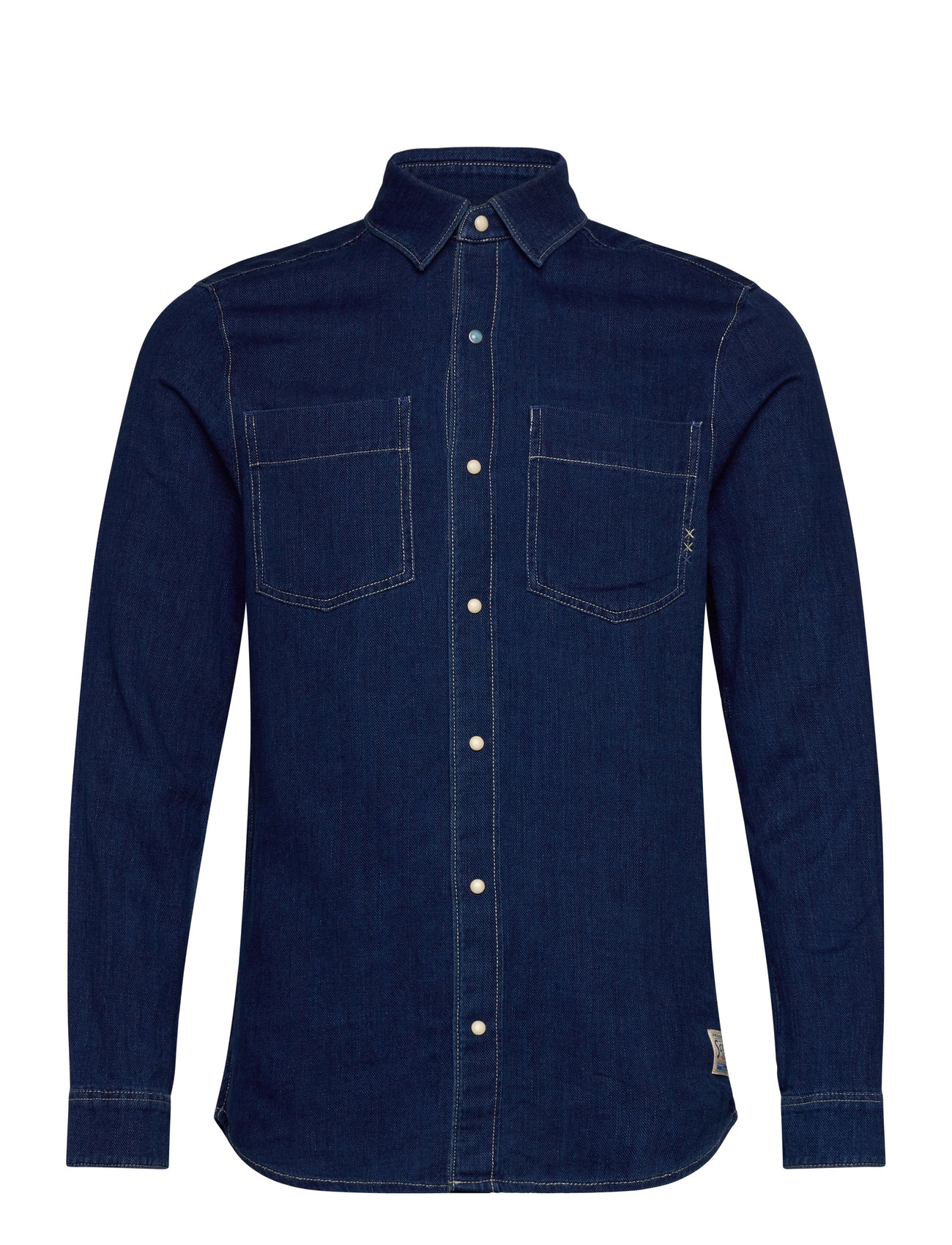 Regular Fit Premium Indigo Twill Washed Shirt Navy Scotch & Soda