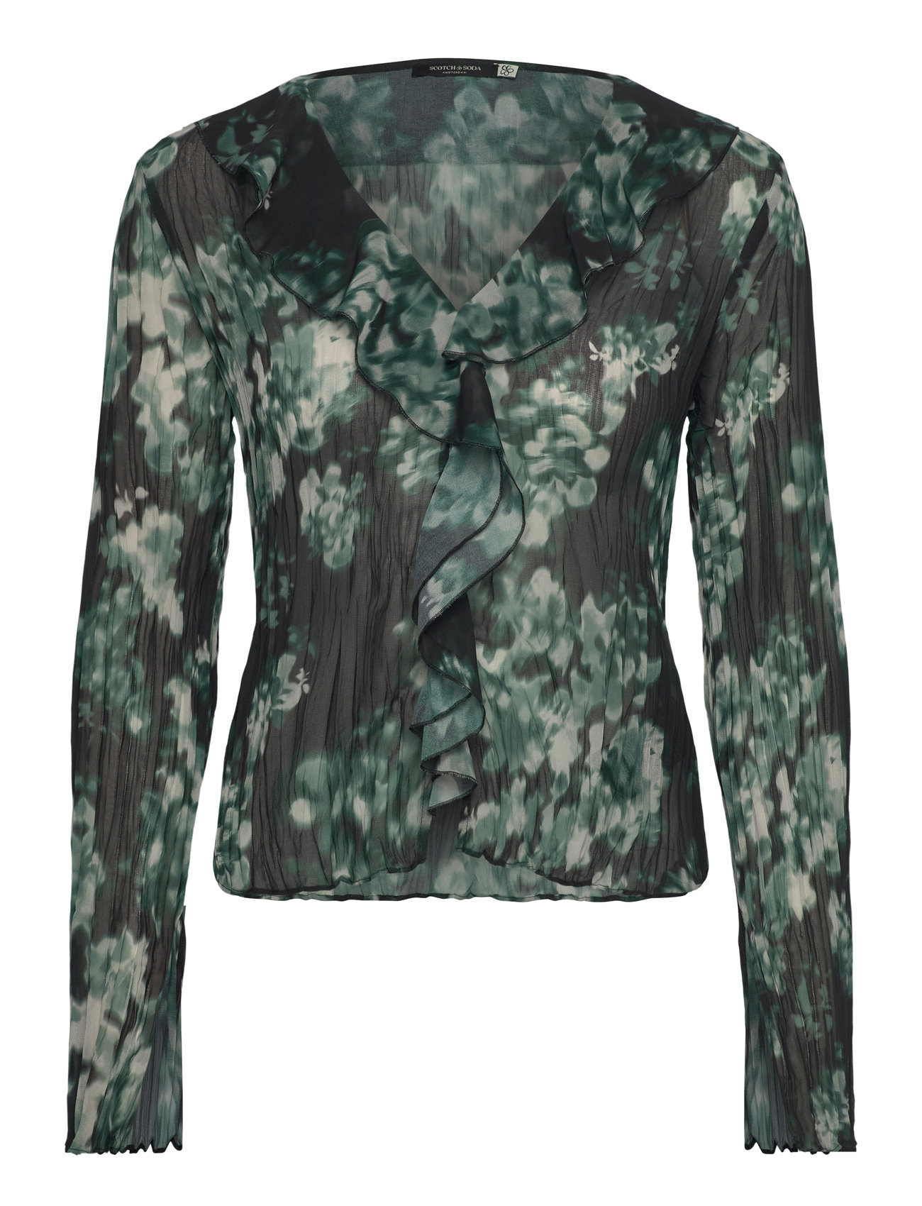 SCOTCH & SODA Ruffle Oberteil Schwarz - 38 - Damen