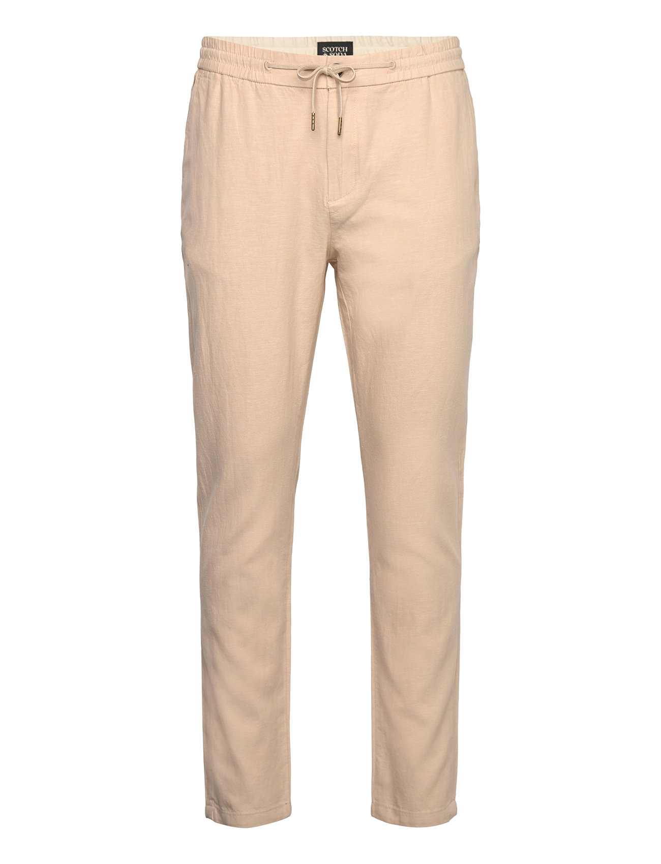 SCOTCH & SODA Seasonal Core - Warren Baumwolle-Linen Twill Jogger Beige - 31x32 - Herren
