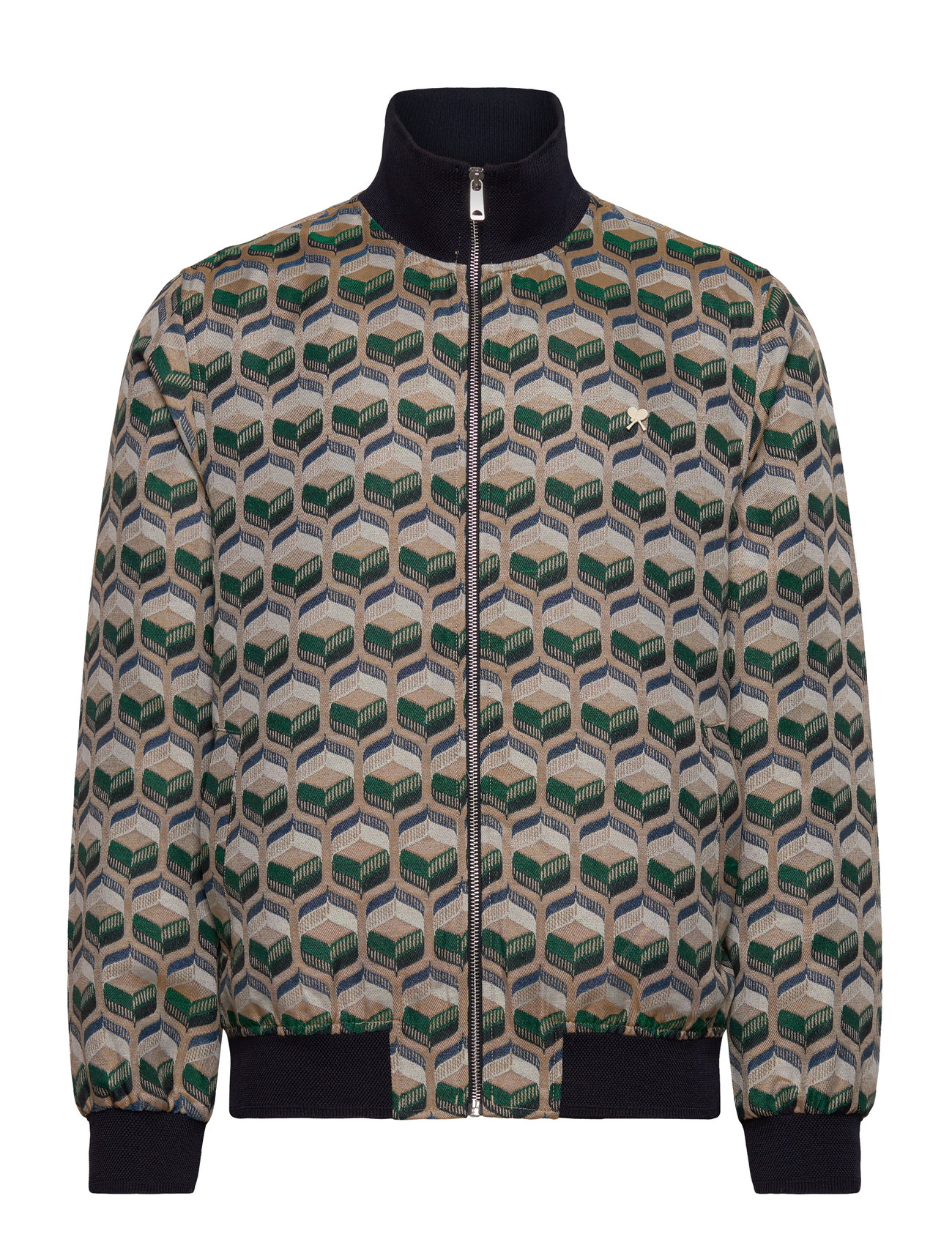 Scotch & Soda Jacquard Tracksuit Jacket Khaki Green