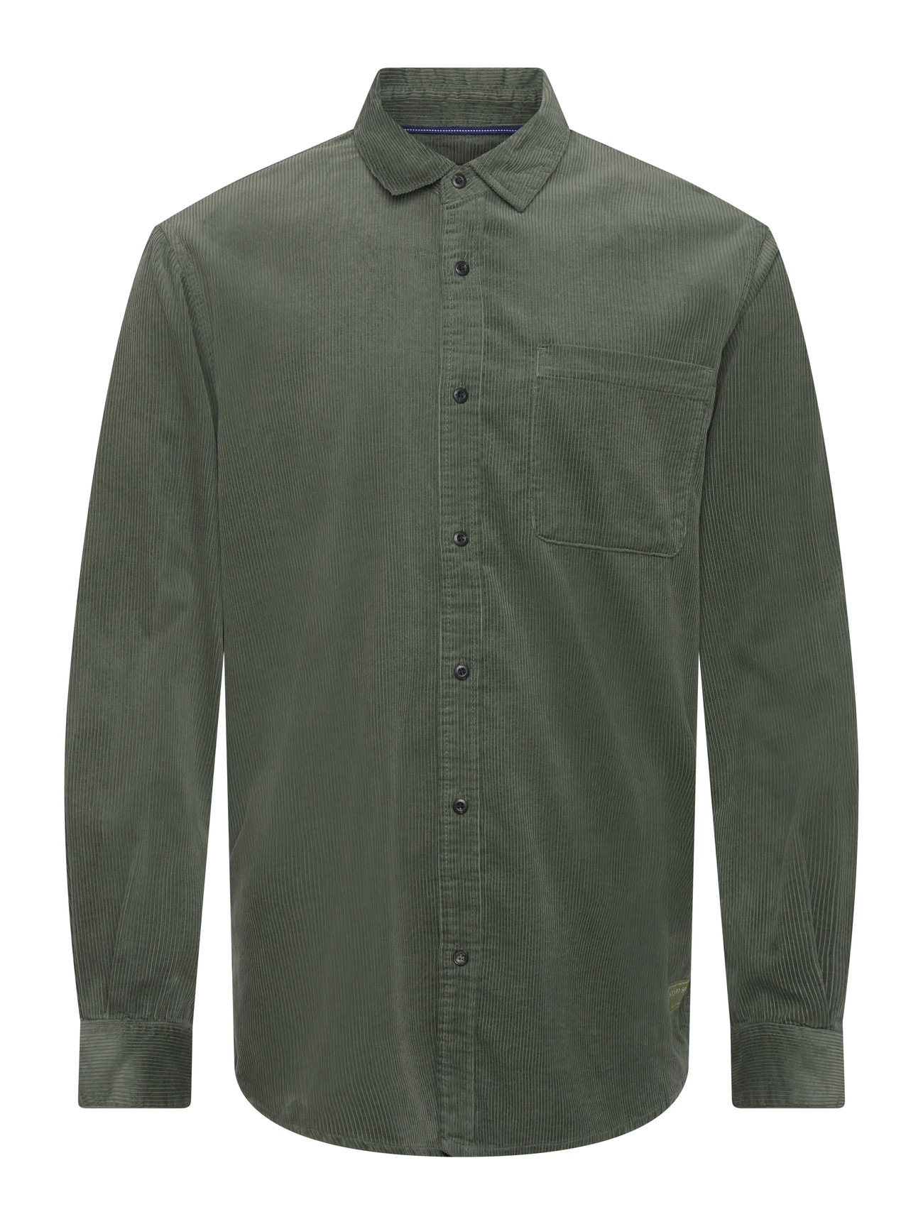 Scotch & Soda Regular-Fit Corduroy Shirt, XL, Green, Skjorter > Afslappet Shirts, Herre