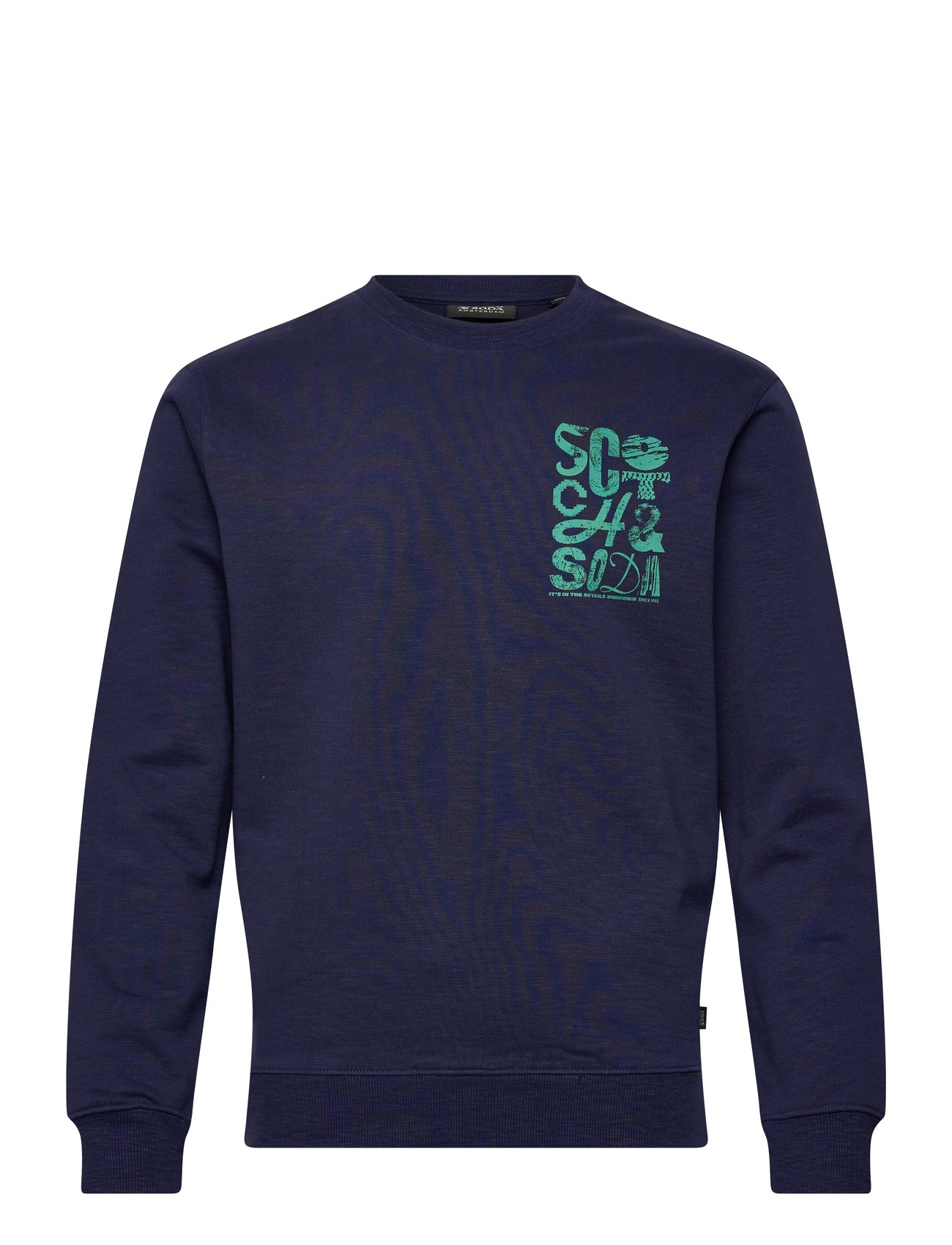 SCOTCH & SODA Left Chest Logo Sweatshirt Navy - L - Herren