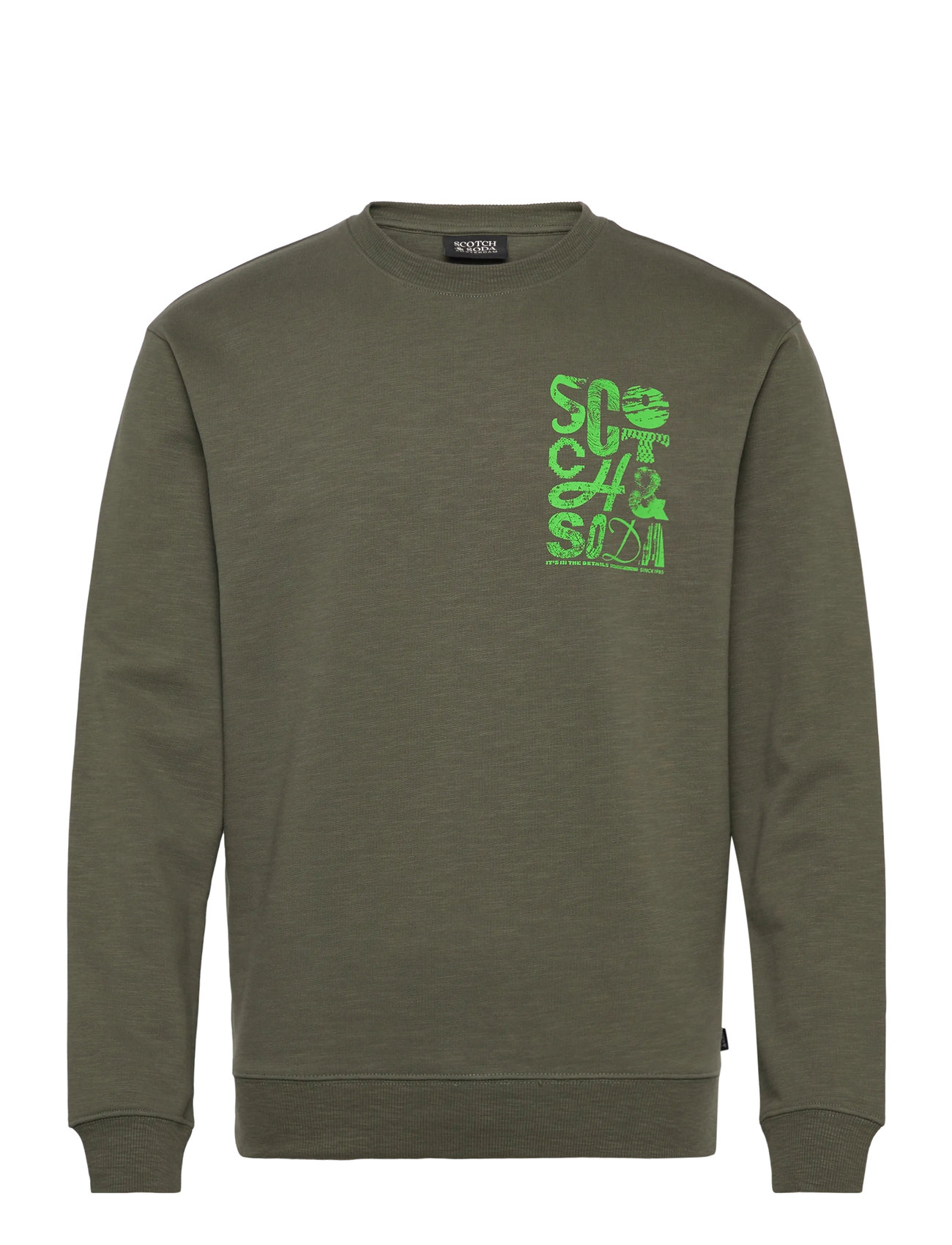 SCOTCH & SODA Left Chest Logo Sweatshirt Grün - XL - Herren