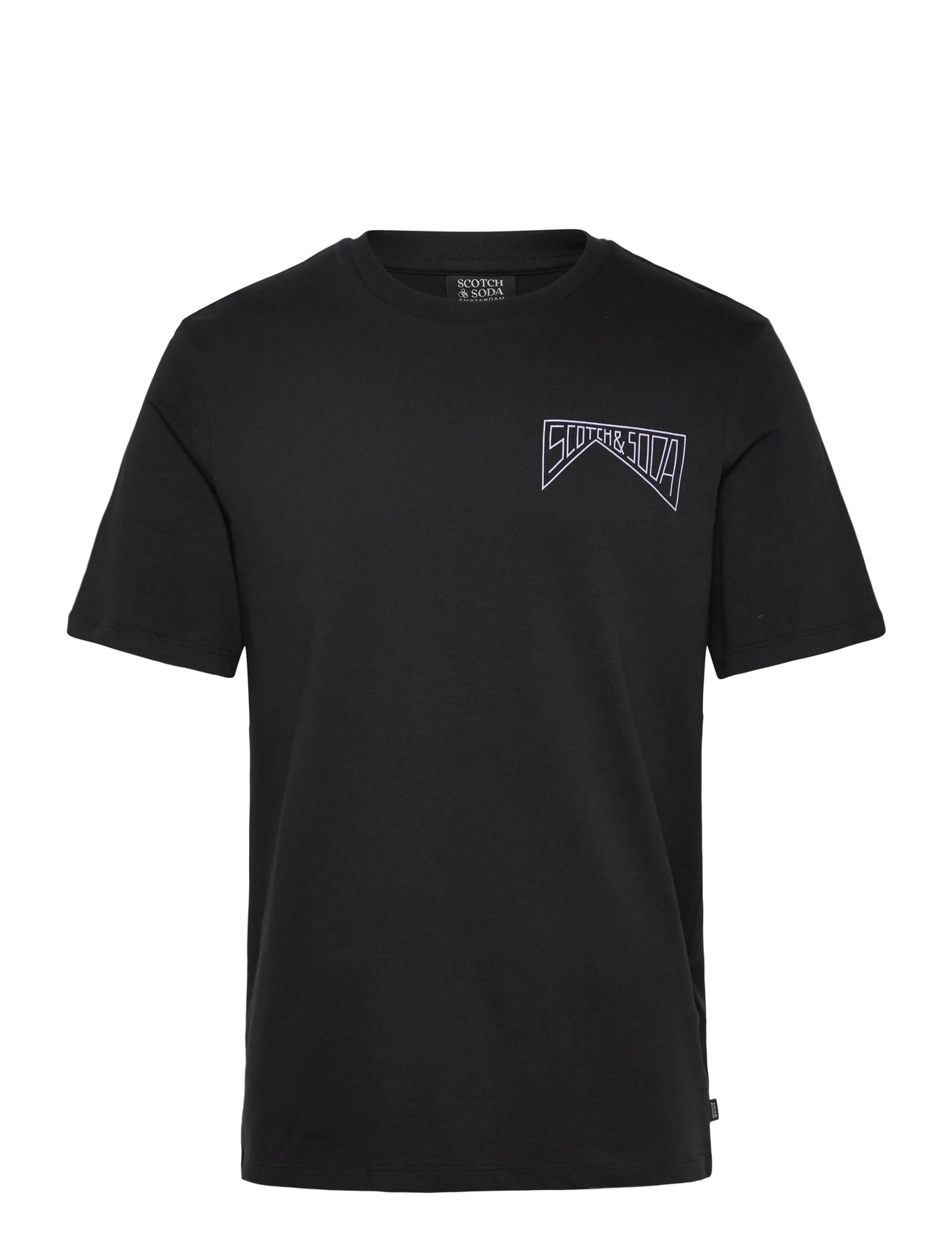 SCOTCH & SODA Regular Fit Left Chest Logo T-Shirt Schwarz - M - Herren