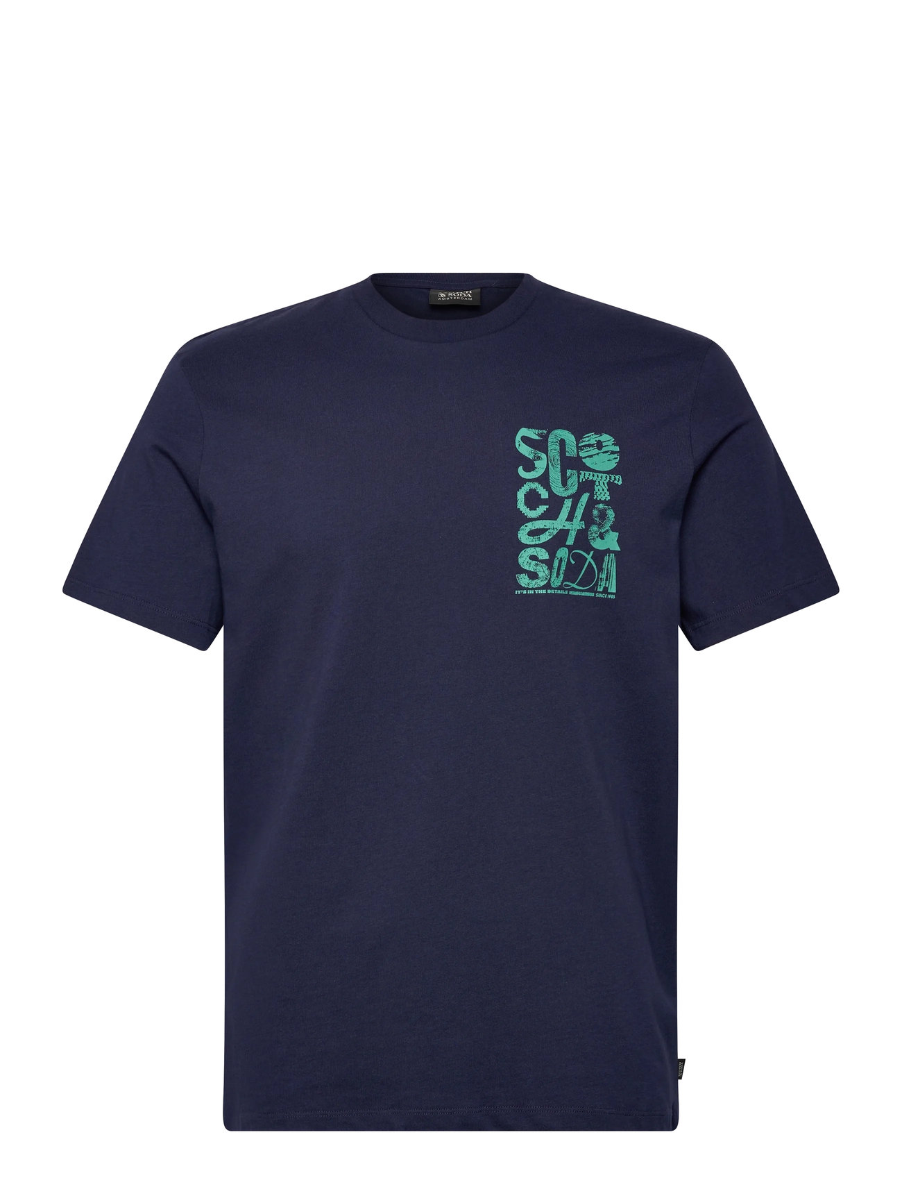 SCOTCH & SODA Regular Fit Left Chest Logo T-Shirt Navy - M - Herren