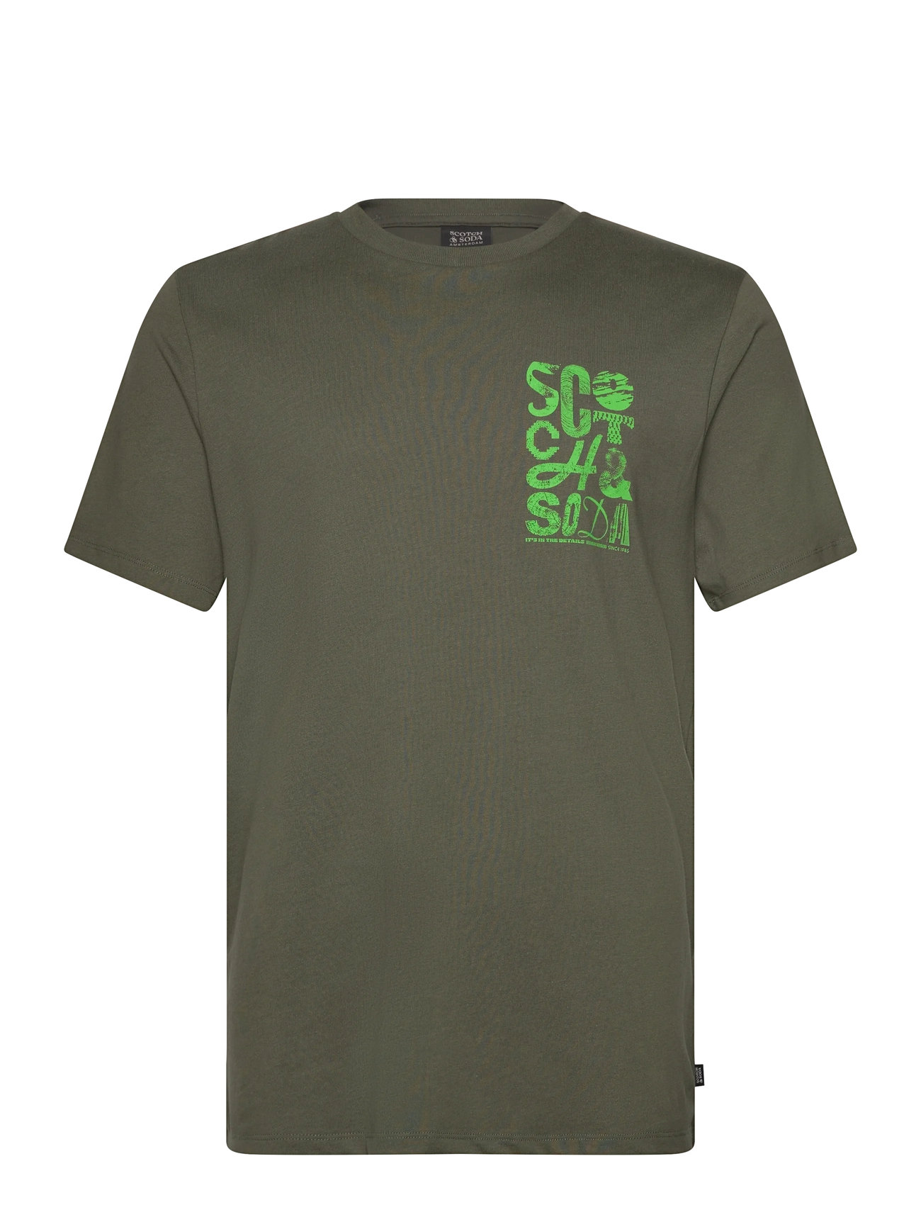 SCOTCH & SODA Regular Fit Left Chest Logo T-Shirt Grün - M - Herren