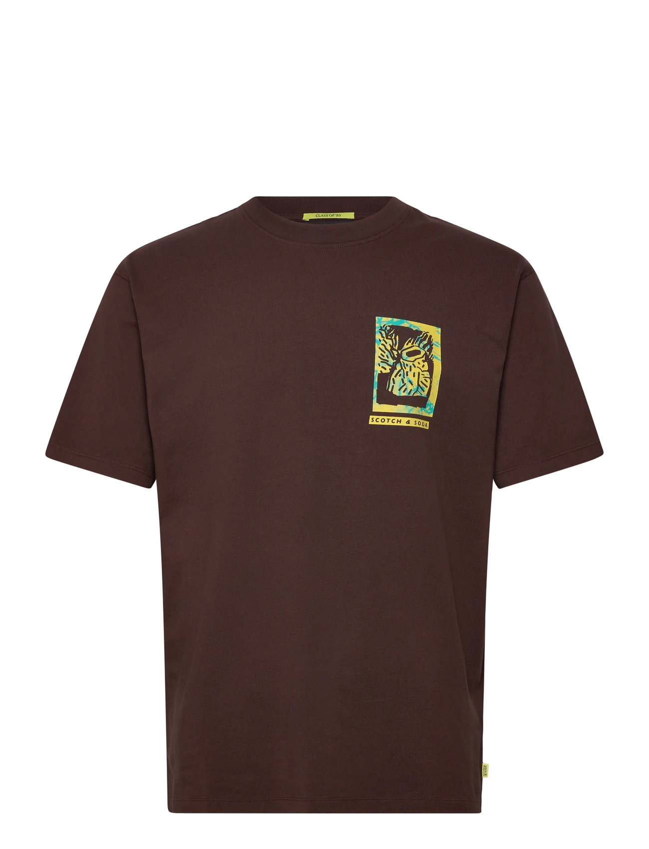 Scotch & Soda Relaxed Fit Front + Back Aw T-Shirt, XXL, Brown, T-Shirts > Kortærmede, Herre