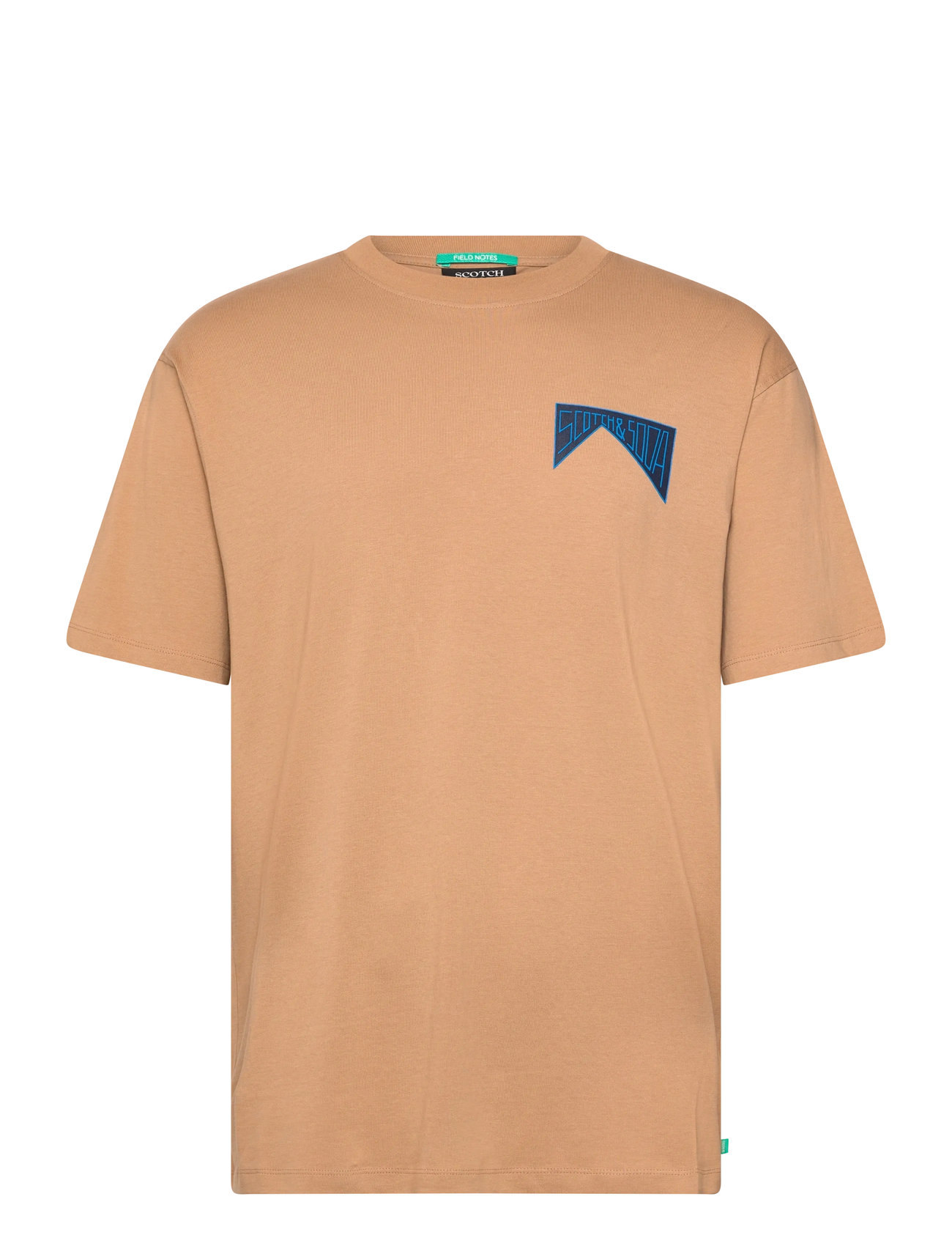 SCOTCH & SODA Relaxed Fit Front + Back Aw T-Shirt Beige - M - Herren