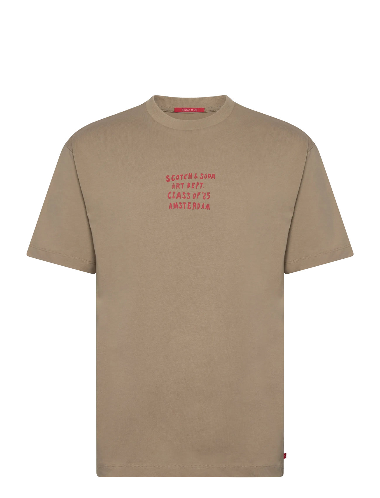 SCOTCH & SODA Relaxed-Fit Artwork T-Shirt Beige - S - Herren