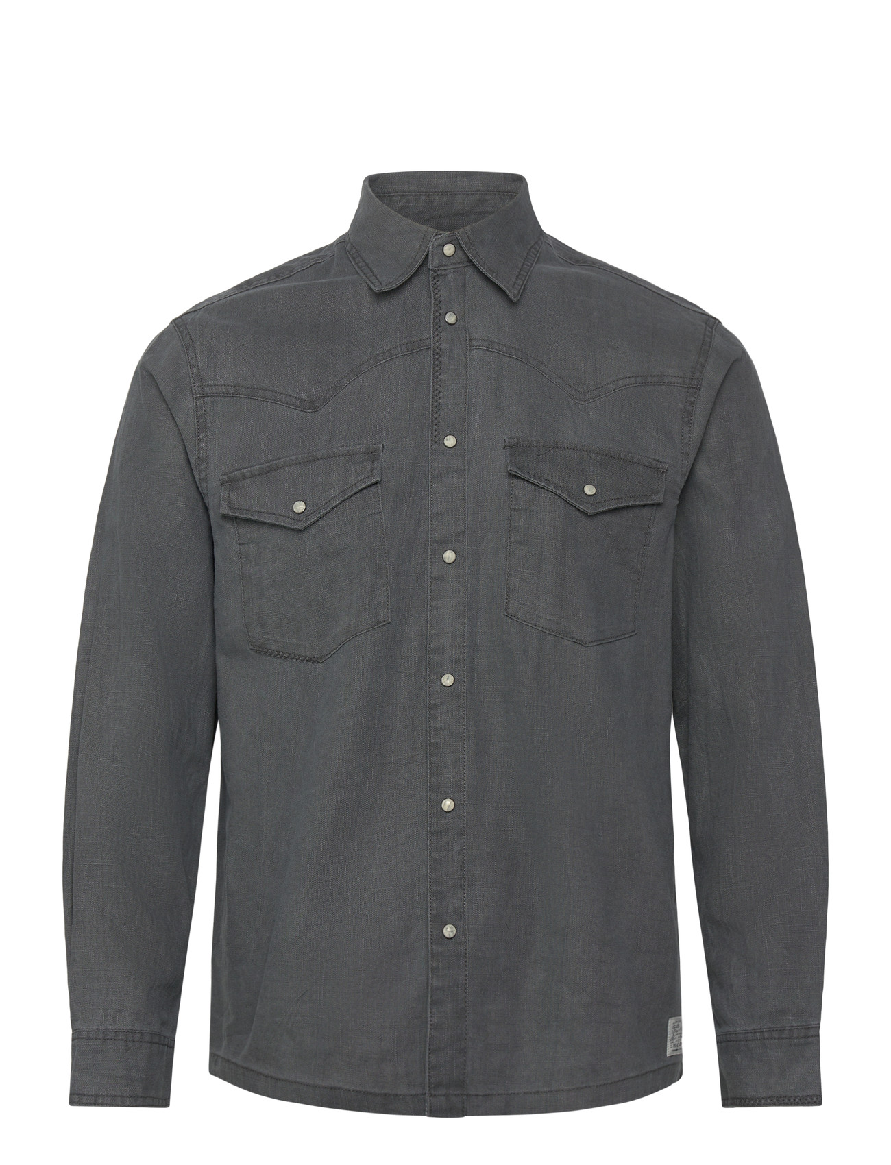 Scotch & Soda Denim Relaxedfit Washed Shirt, XL, Grey, Skjorter > Afslappet Shirts, Herre
