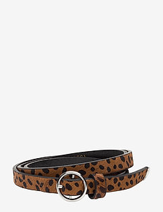leather belt with animal print - COMBO A