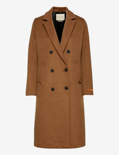 Double-breasted classic coat - winter coats - tabacco