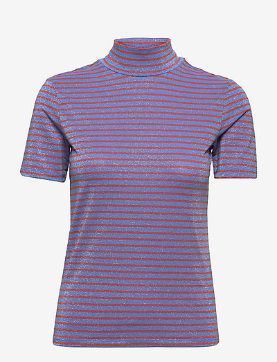 Lurex striped short-sleeved T-shirt - t-shirts - combo s