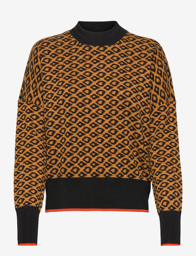 Intarsia Organic Cotton sweater - trøjer - combo j