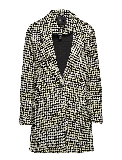 SCOTCH & SODA Bonded Wool Jacket In Checks And Solids Wollmantel Mantel Schwarz SCOTCH & SODA