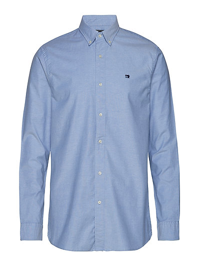 Nos Oxford Shirt Regular Fit Button Down Collar Hemd Business Blau SCOTCH & SODA
