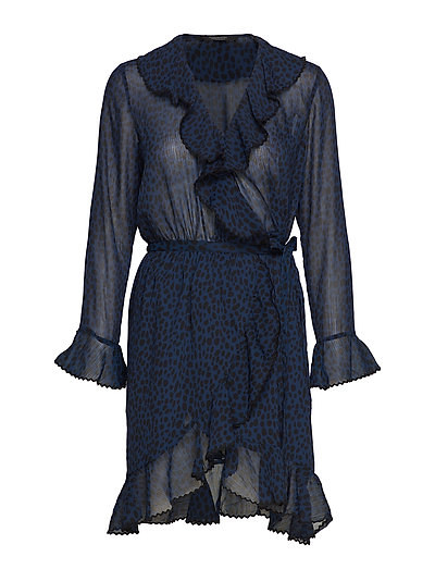 SCOTCH & SODA Wrap Dress Kurzes Kleid Blau SCOTCH & SODA