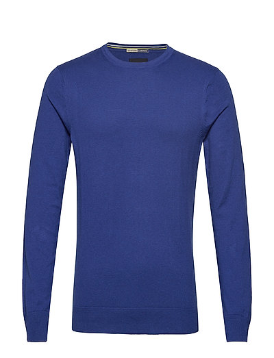 SCOTCH & SODA Ams Blauw Crew Neck Pull Strickpullover Rundhals Blau SCOTCH & SODA