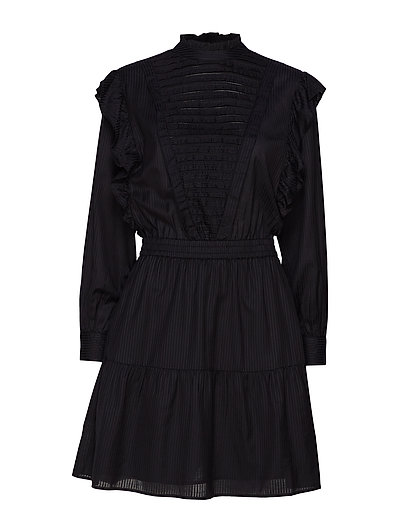 Dress With Ruffles And Ladder Details Kleid Knielang Schwarz SCOTCH & SODA