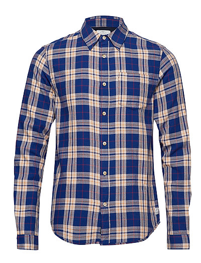 SCOTCH & SODA Light Weight Brushed Flannel Shirt In Pop Colours Hemd Casual Blau SCOTCH & SODA