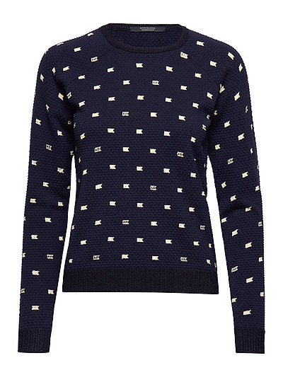 SCOTCH & SODA Long Sleeve Pull In Various Allover Print Strickpullover Blau SCOTCH & SODA