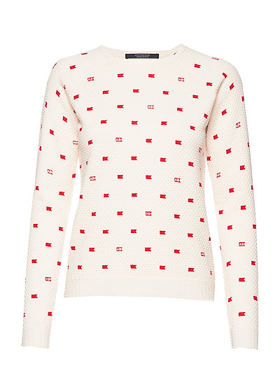 SCOTCH & SODA Long Sleeve Pull In Various Allover Print Strickpullover Weiß SCOTCH & SODA