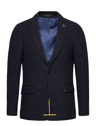 Classic Single-Breasted Neps Wool-Blend Blazer Blazer Jackett Blau SCOTCH & SODA