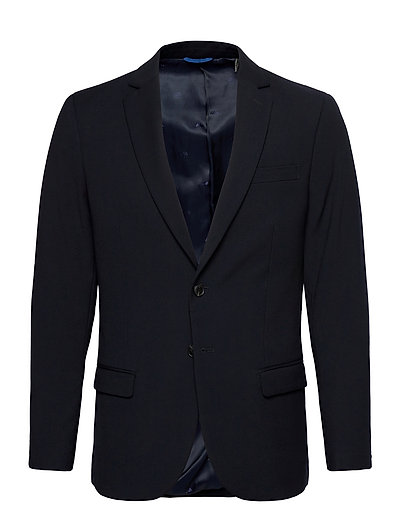 Classic Single-Breasted Blazer In Yarn-Dyed Pattern Blazer Jackett Blau SCOTCH & SODA