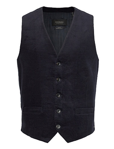 Classic Corduroy Gilet Anzugweste Blau SCOTCH & SODA
