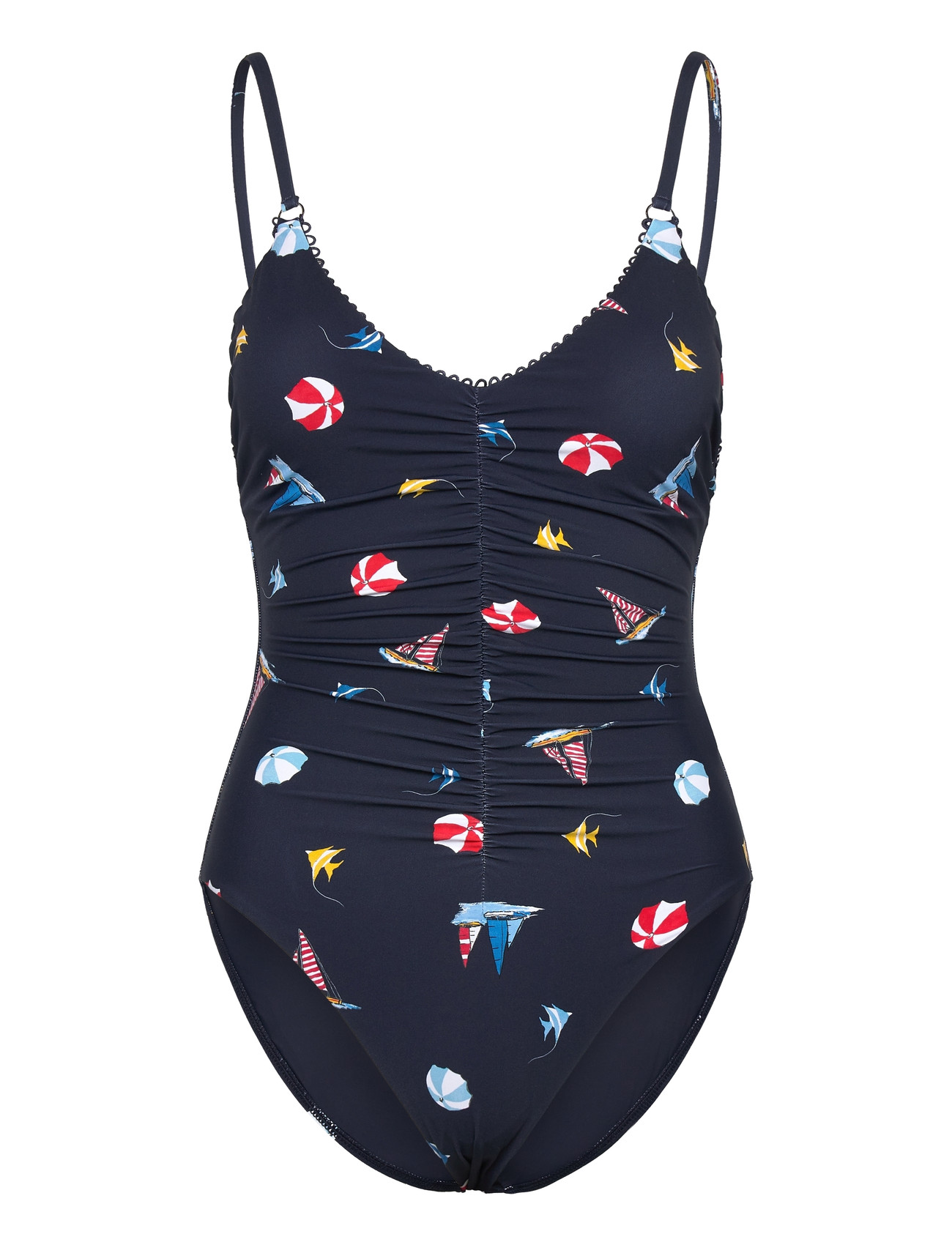 Seafolly V Neck One Piece, 44, Navy, Badetøj > Badedragter, Dame