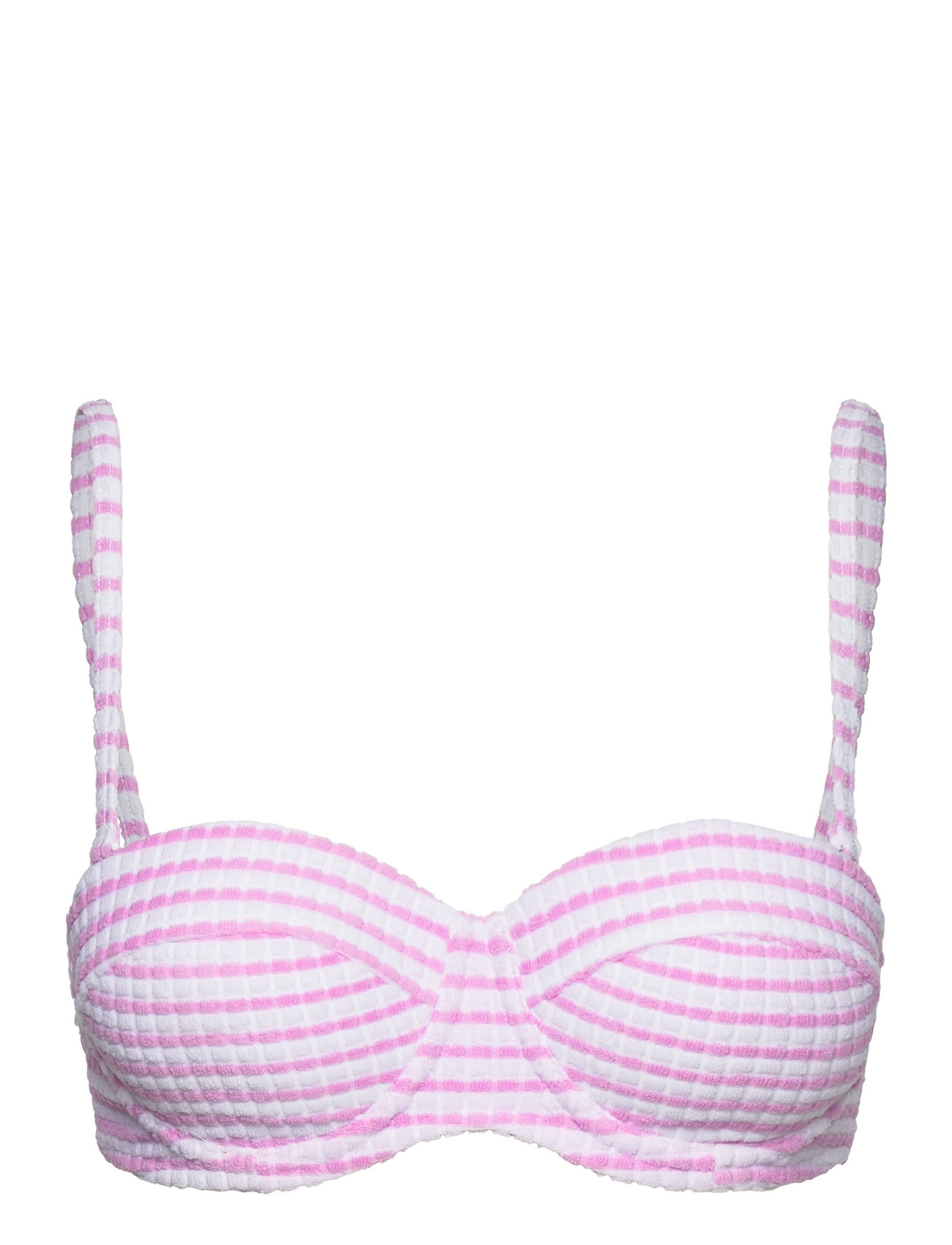 Sorrento Stripe Bustier Bra Swimwear Bikinis Bikini Tops Bandeau Bikinitops Pink Seafolly